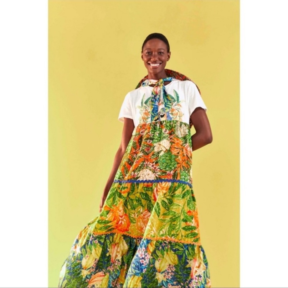 Farm Rio Caipirinha Midi T-shirt Dress